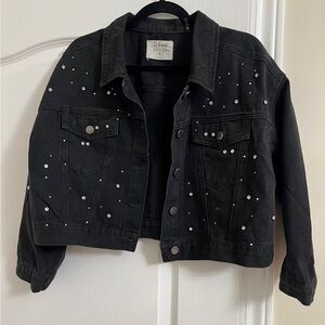 Black Studded Denim Jacket